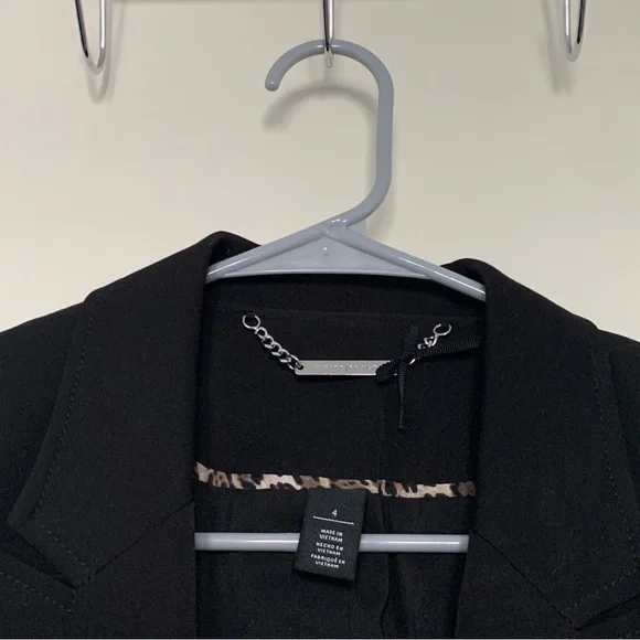 Women’s 4 WHITE HOUSE BLACK MARKET Black Single Button Blazer Jacket - Picture 4 of 6